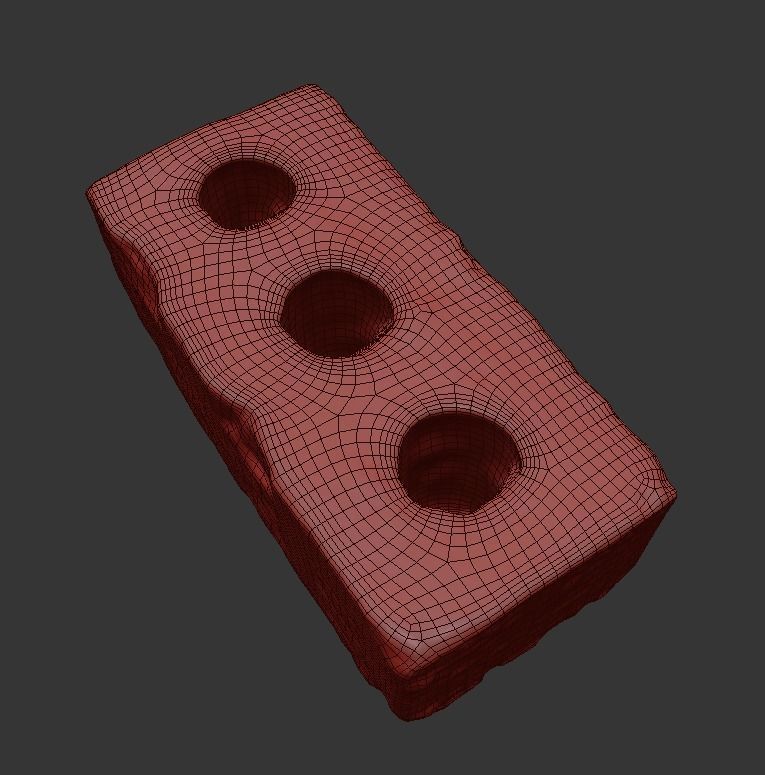 Ultra realistic Old Brick Scan 8k HD Low-poly 3D model_5