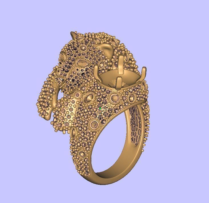 Panther Ring 3D model_7
