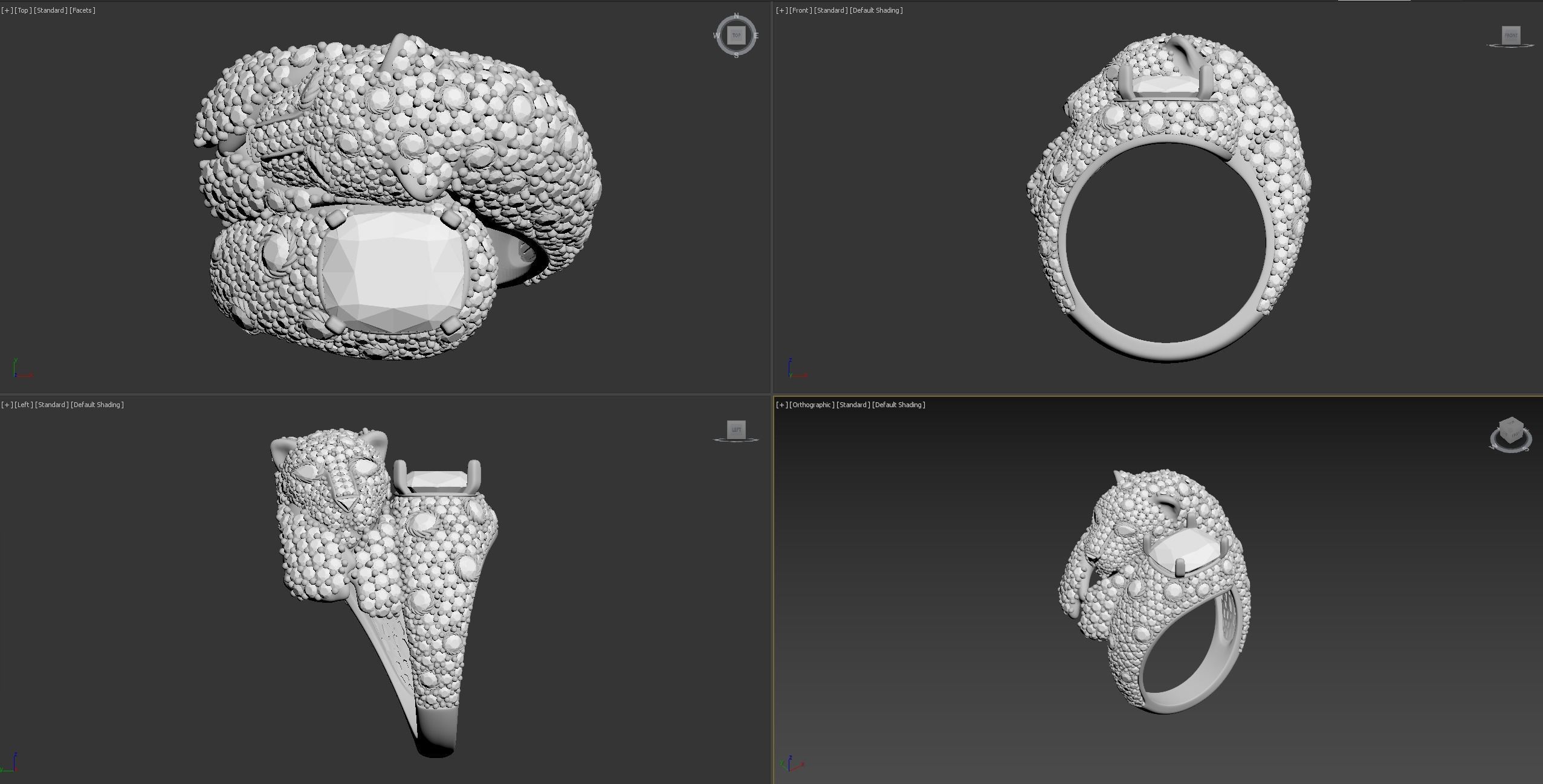 Panther Ring 3D model_2