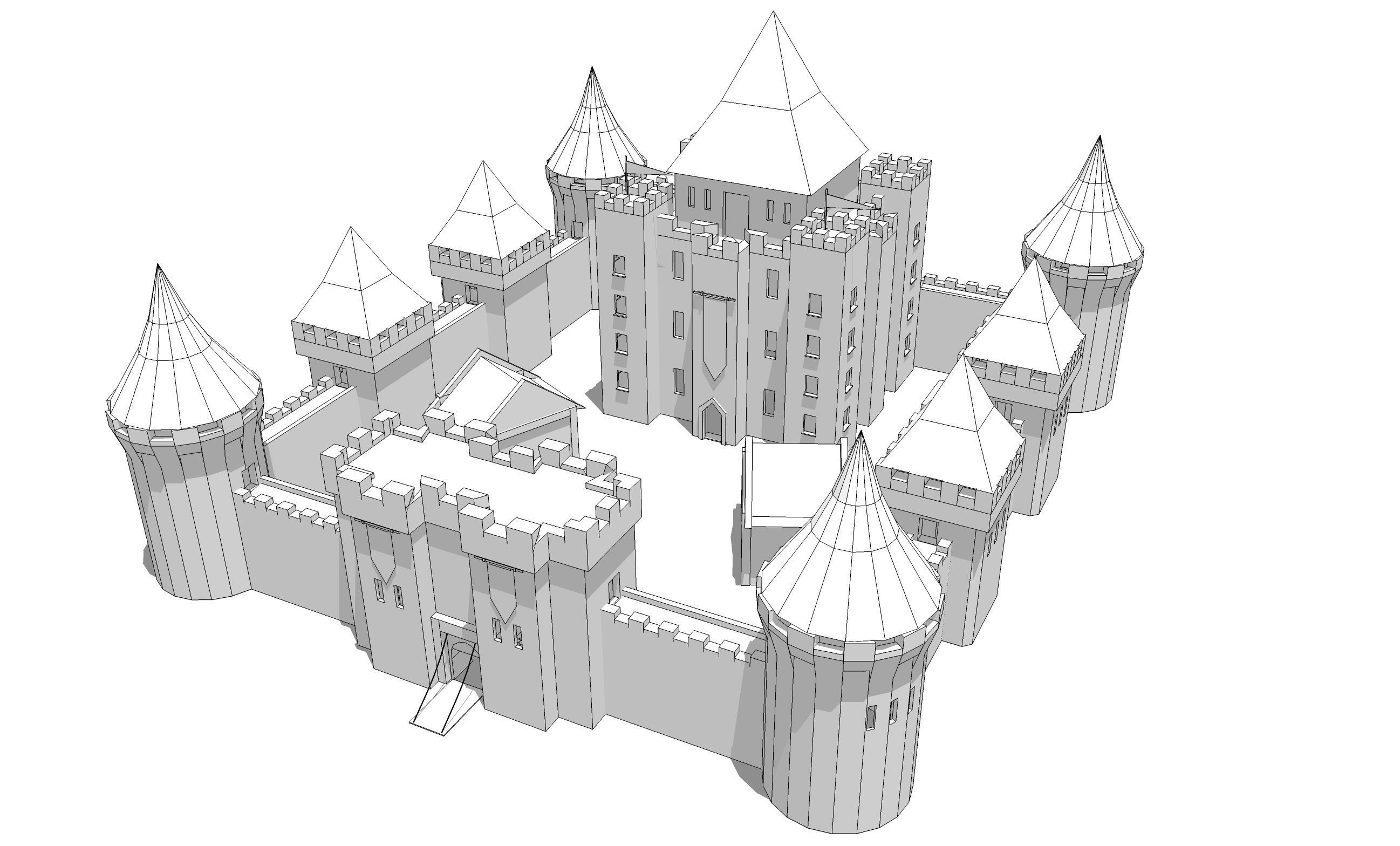 Castle Pack Low-poly 3D model_25