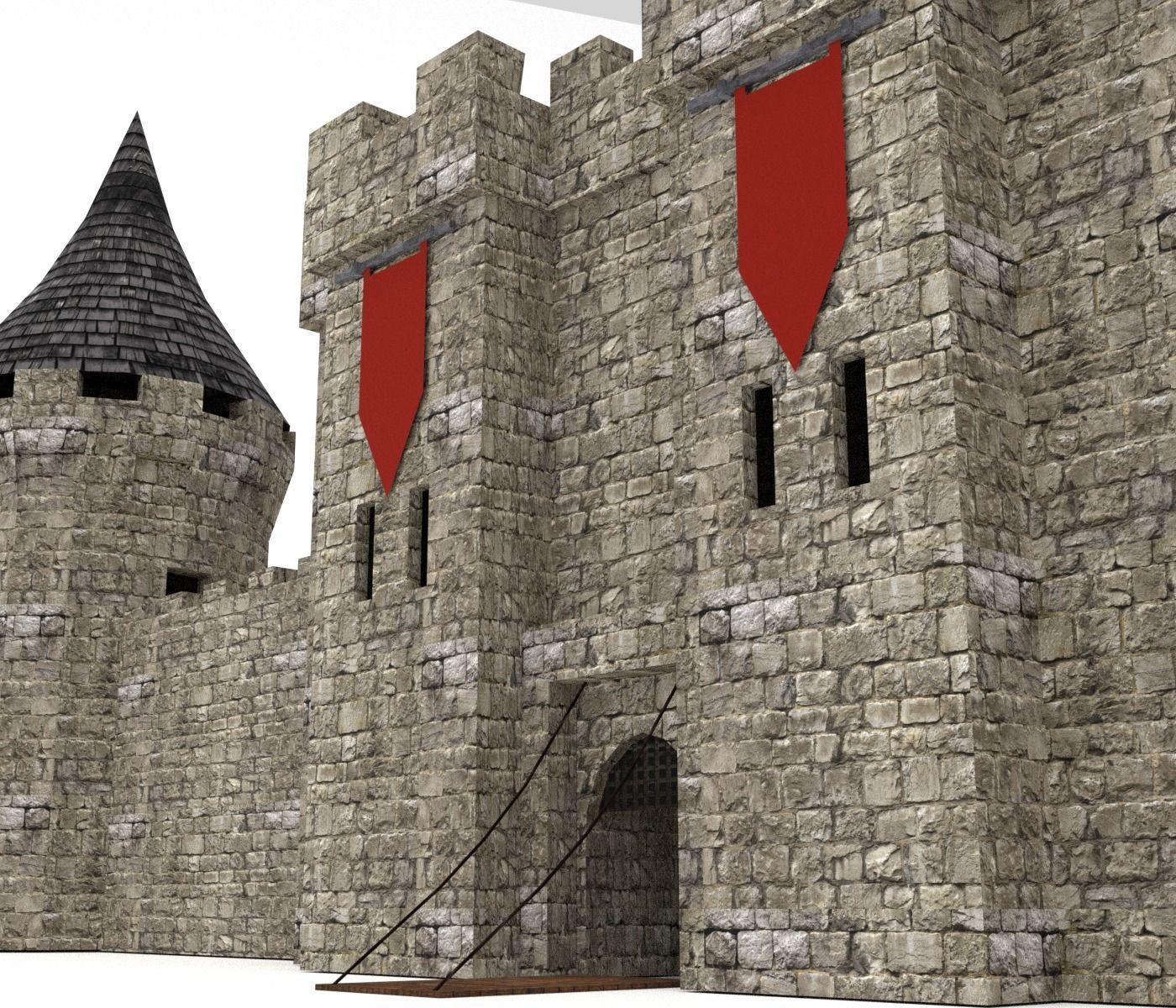 Castle Pack Low-poly 3D model_3