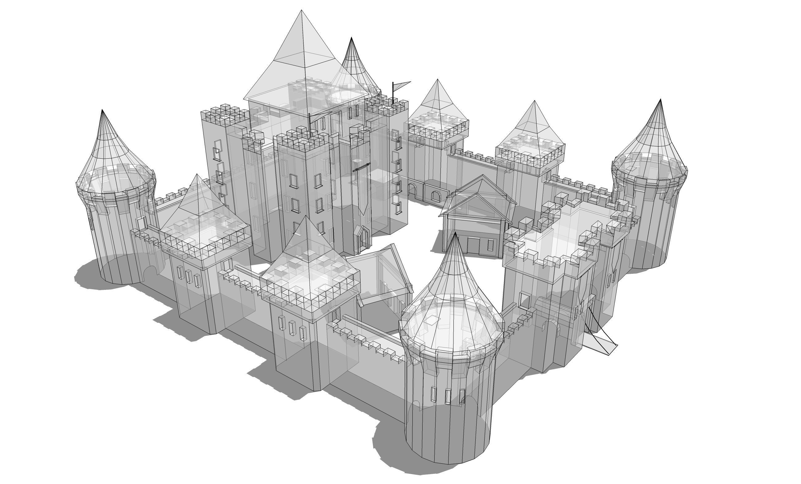 Castle Pack Low-poly 3D model_26