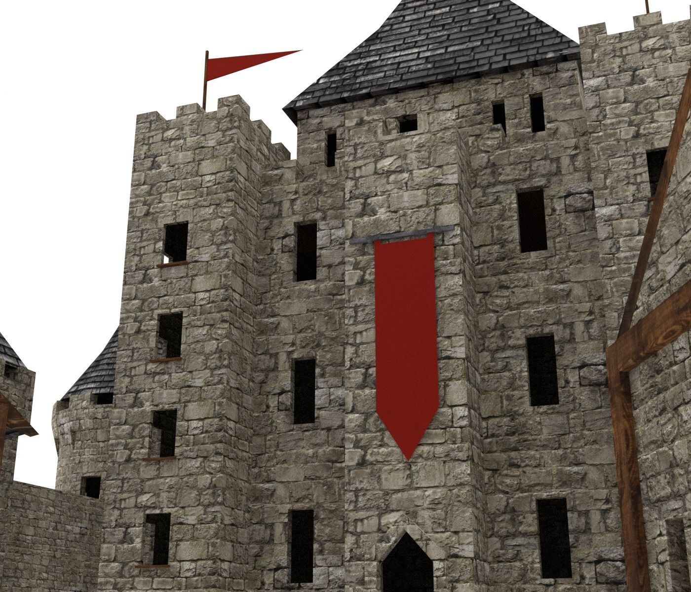 Castle Pack Low-poly 3D model_4
