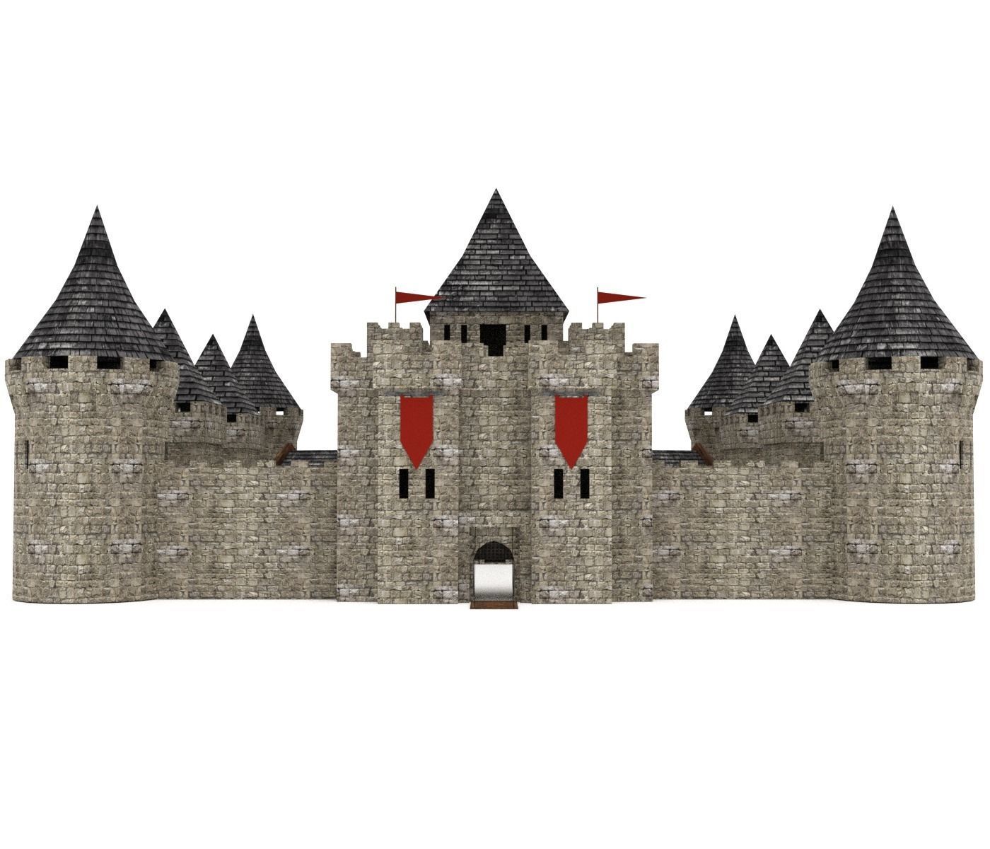 Castle Pack Low-poly 3D model_2