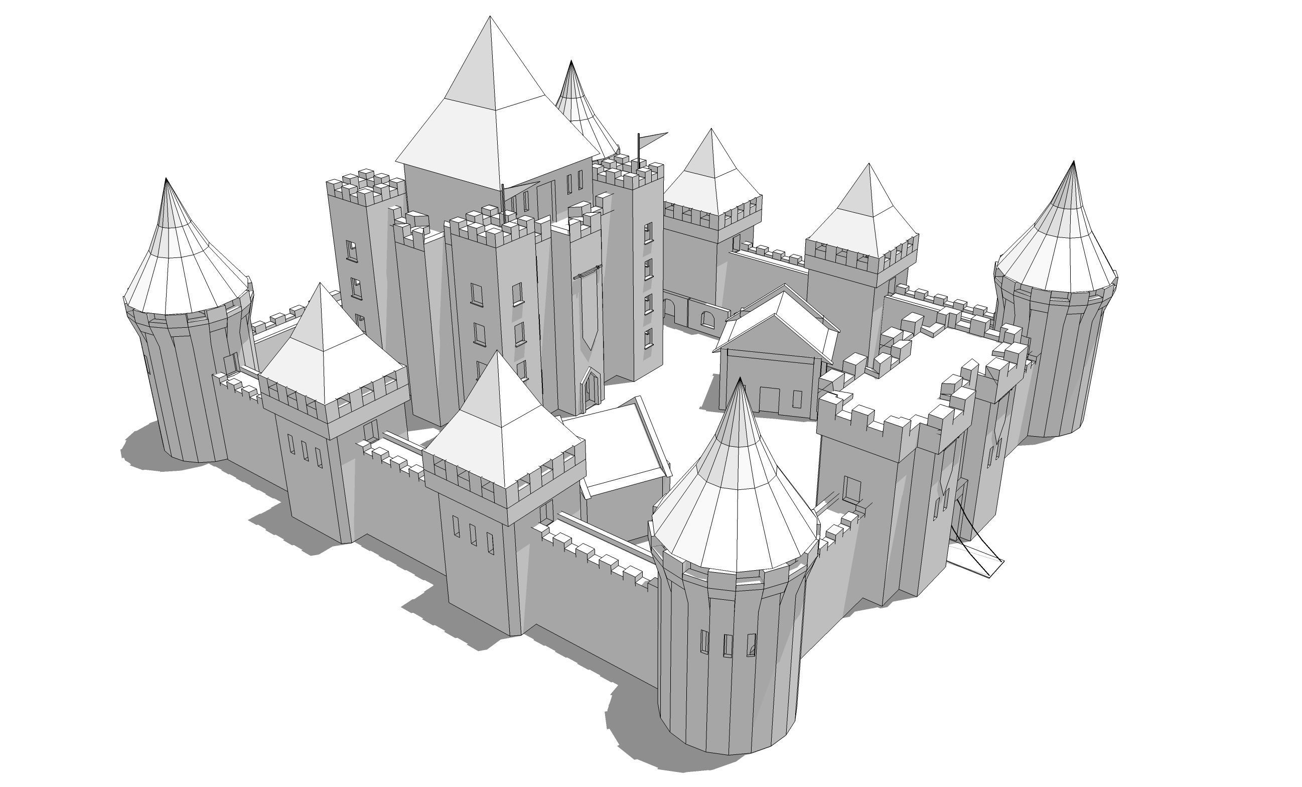 Castle Pack Low-poly 3D model_24