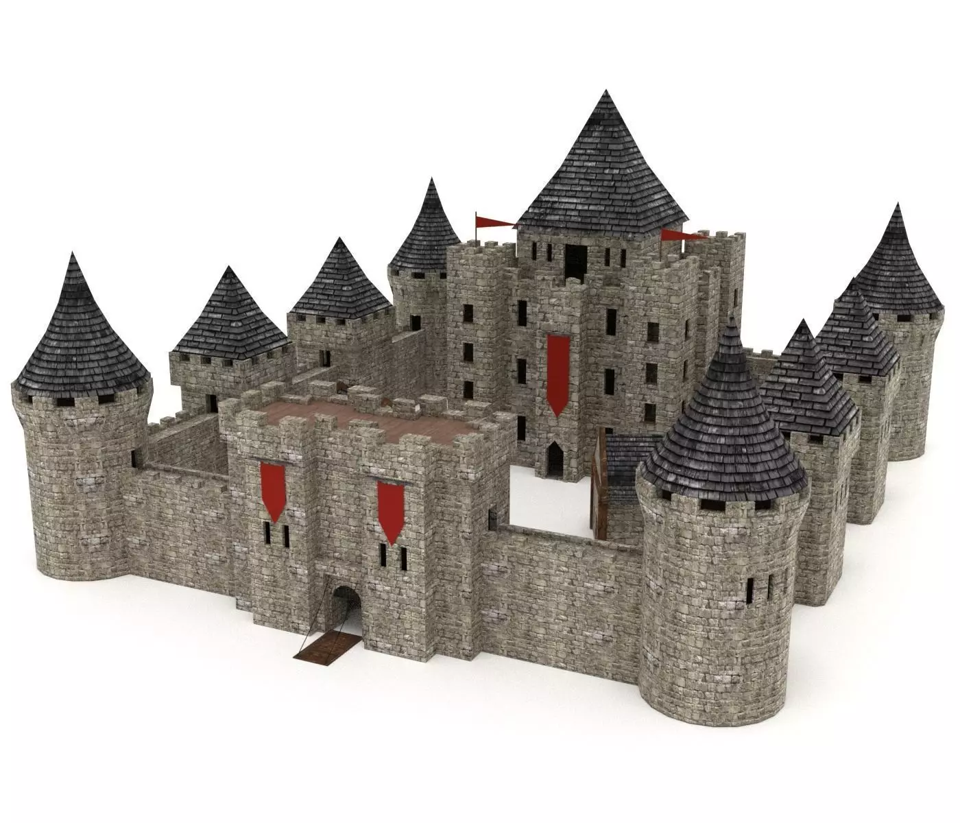 Castle Pack Low-poly 3D model_0