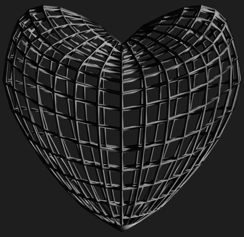 Heart Wire 01  Low-poly 3D model_2