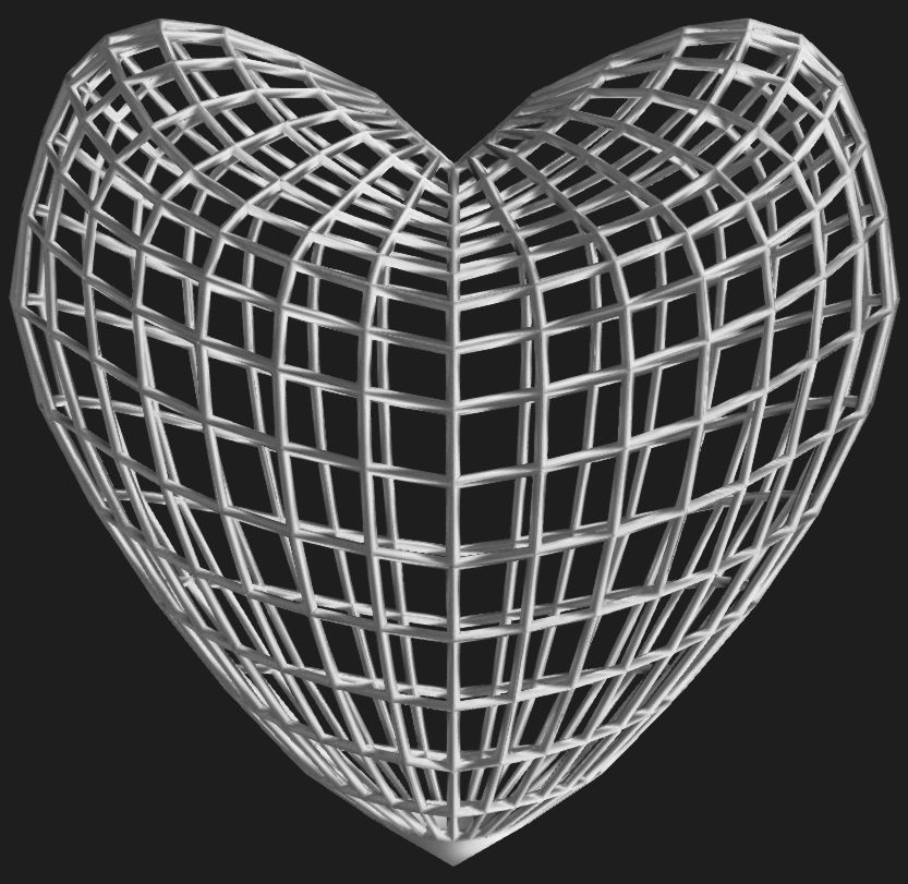 Heart Wire 01  Low-poly 3D model_4