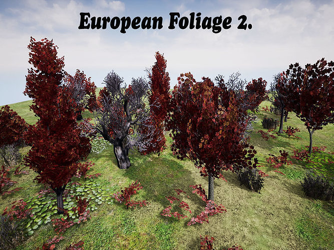 European Foliage 2 for Unreal Low-poly 3D model