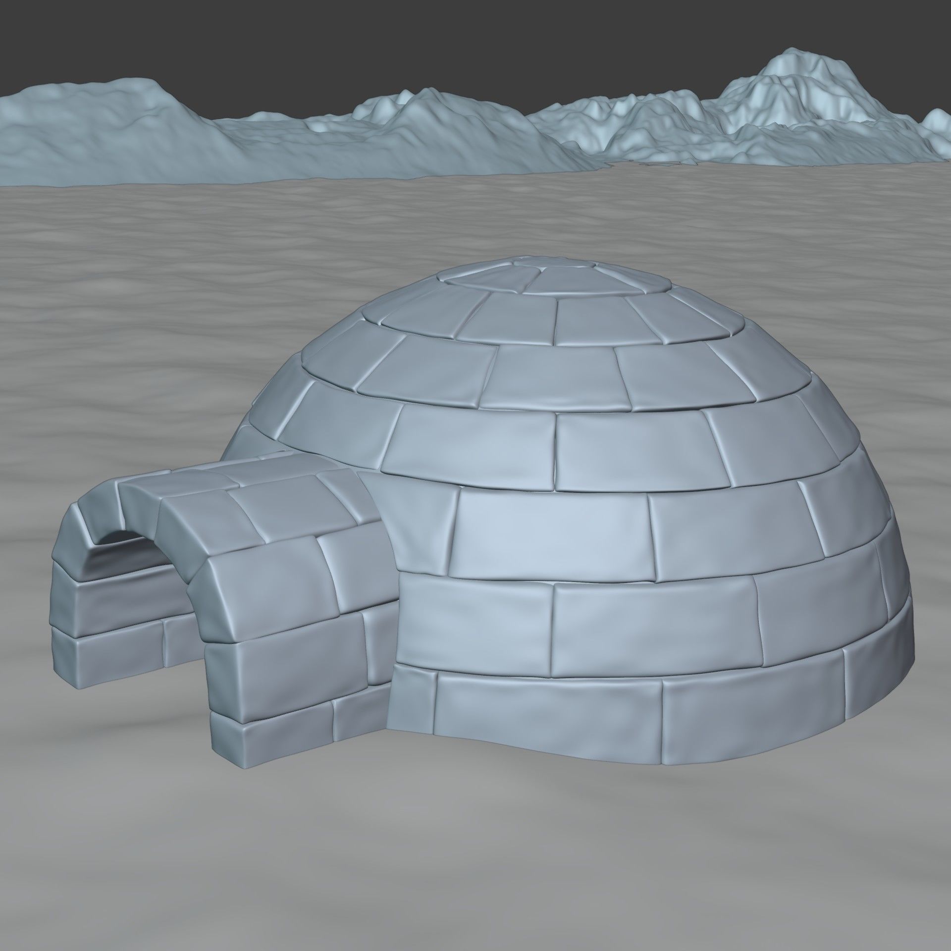 Igloo 3D model_1