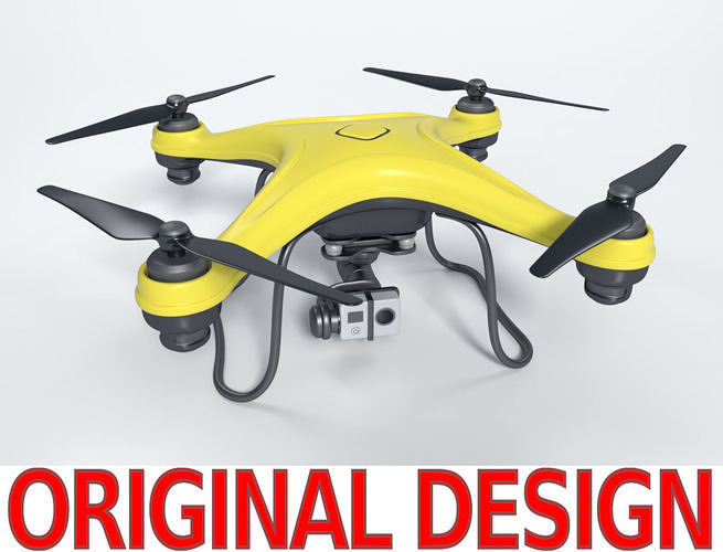 Gneneric Quadcopter Drone V1 Low-poly 3D model