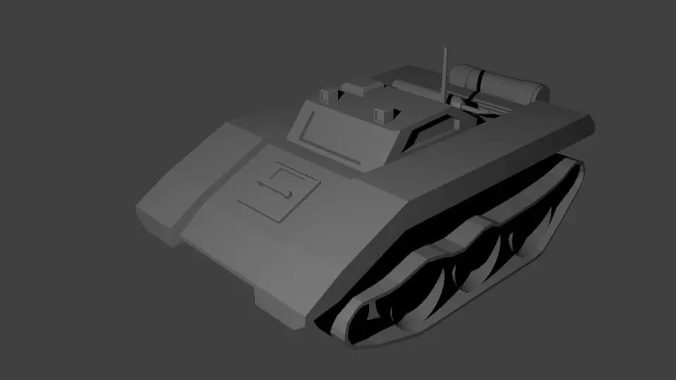  mobile rocket launcher Low-poly 3D model_0