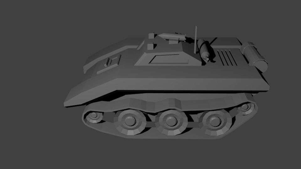  mobile rocket launcher Low-poly 3D model_1