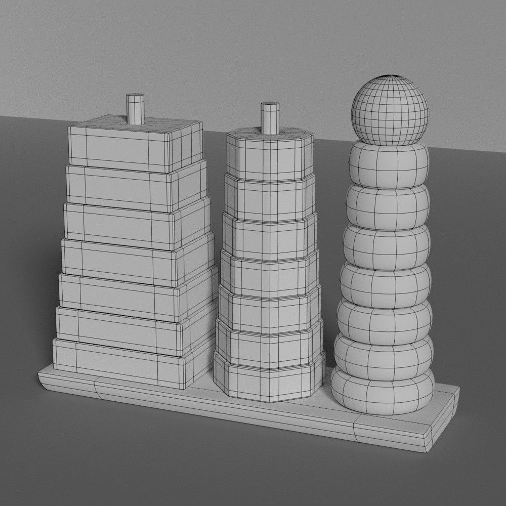 Geometric Stacker 3D model_1