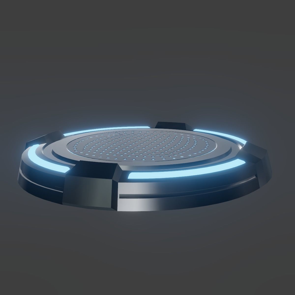 Scifi pedestal turntable Free low-poly 3D model_3