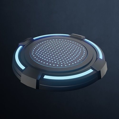 Scifi pedestal turntable Free low-poly 3D model