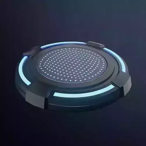 Scifi pedestal turntable Free low-poly 3D model