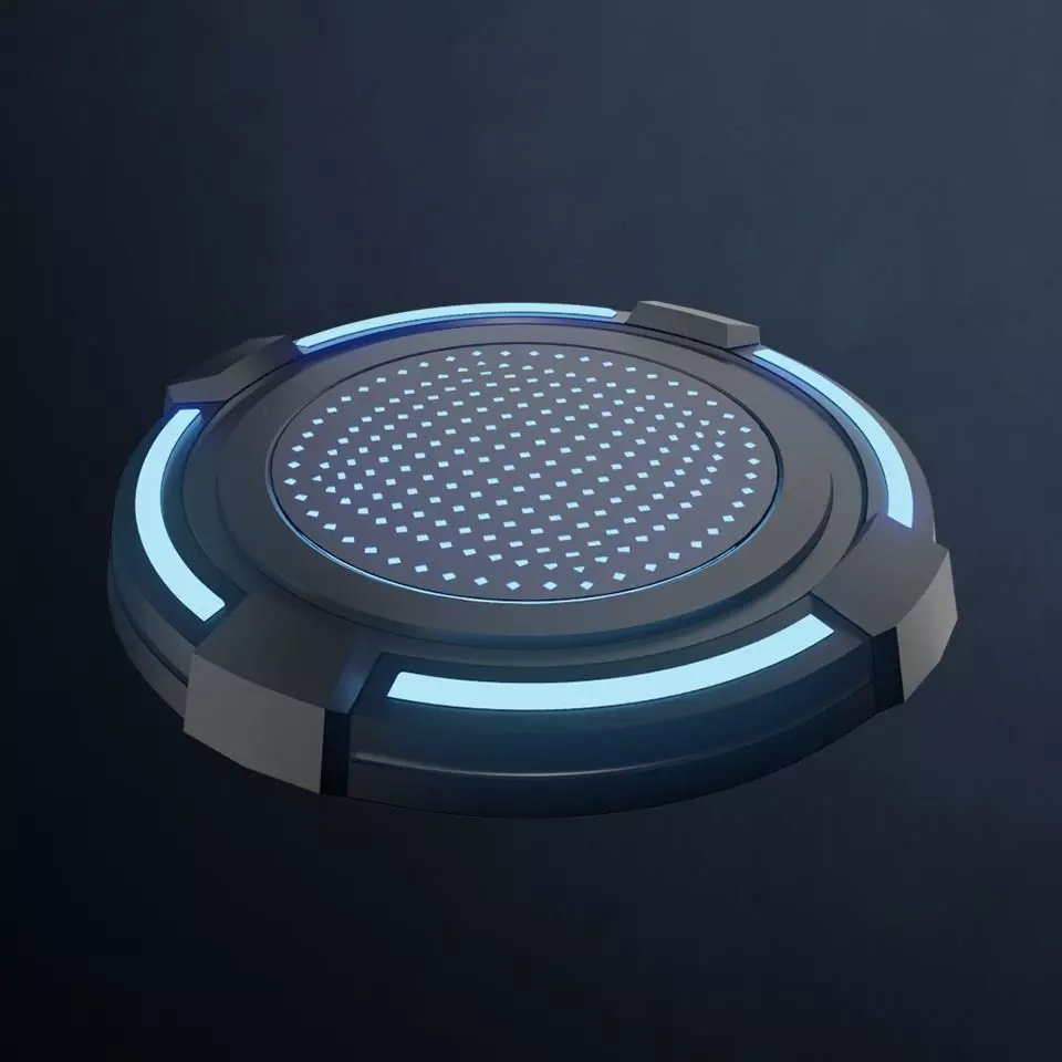 Scifi pedestal turntable Free low-poly 3D model_0