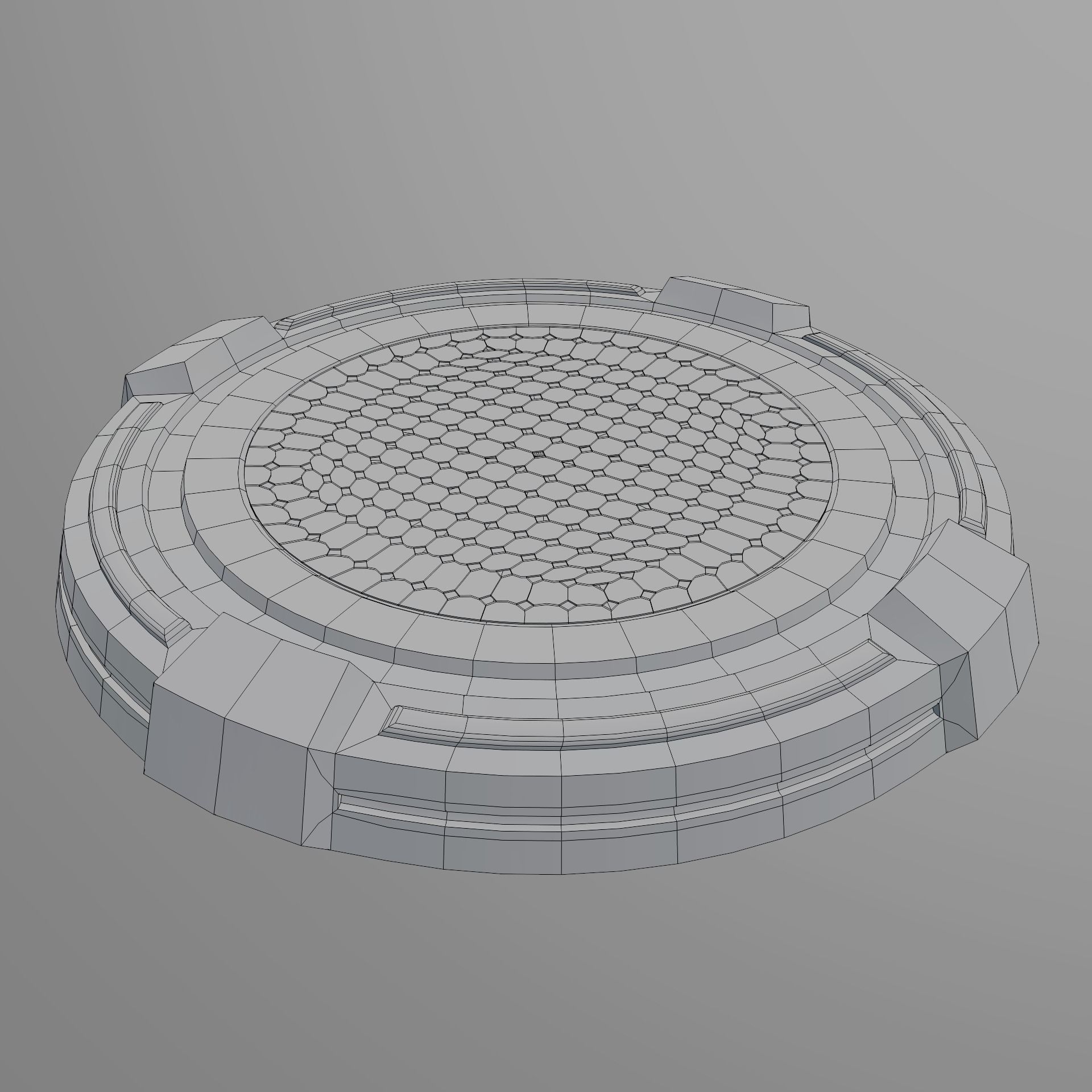 Scifi pedestal turntable Free low-poly 3D model_4