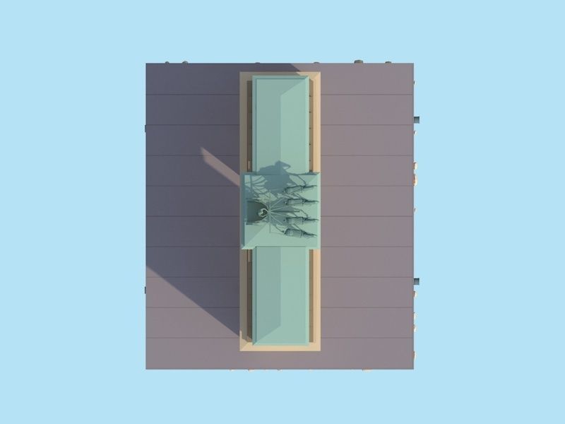 Cartoon Lowpoly Berlin Brandenburg Gate Landmark Low-poly 3D model_6