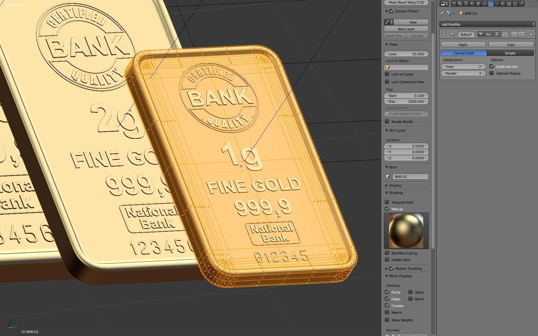 Gold Bars 3D model_13