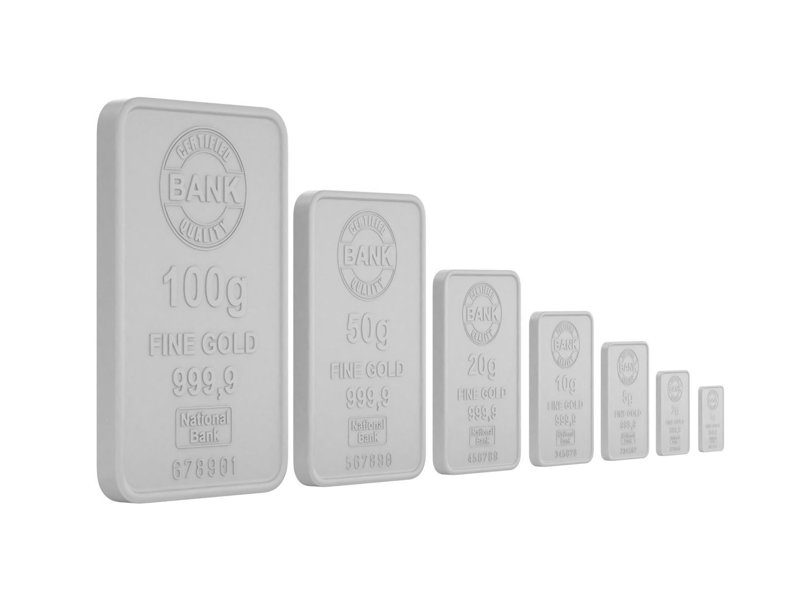 Gold Bars 3D model_5