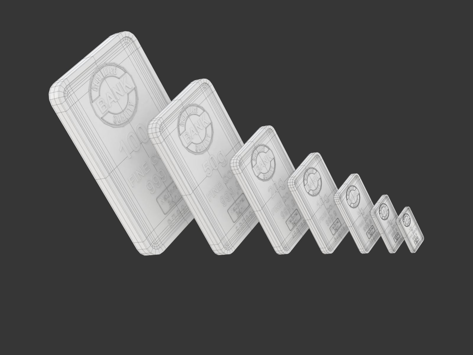 Gold Bars 3D model_15