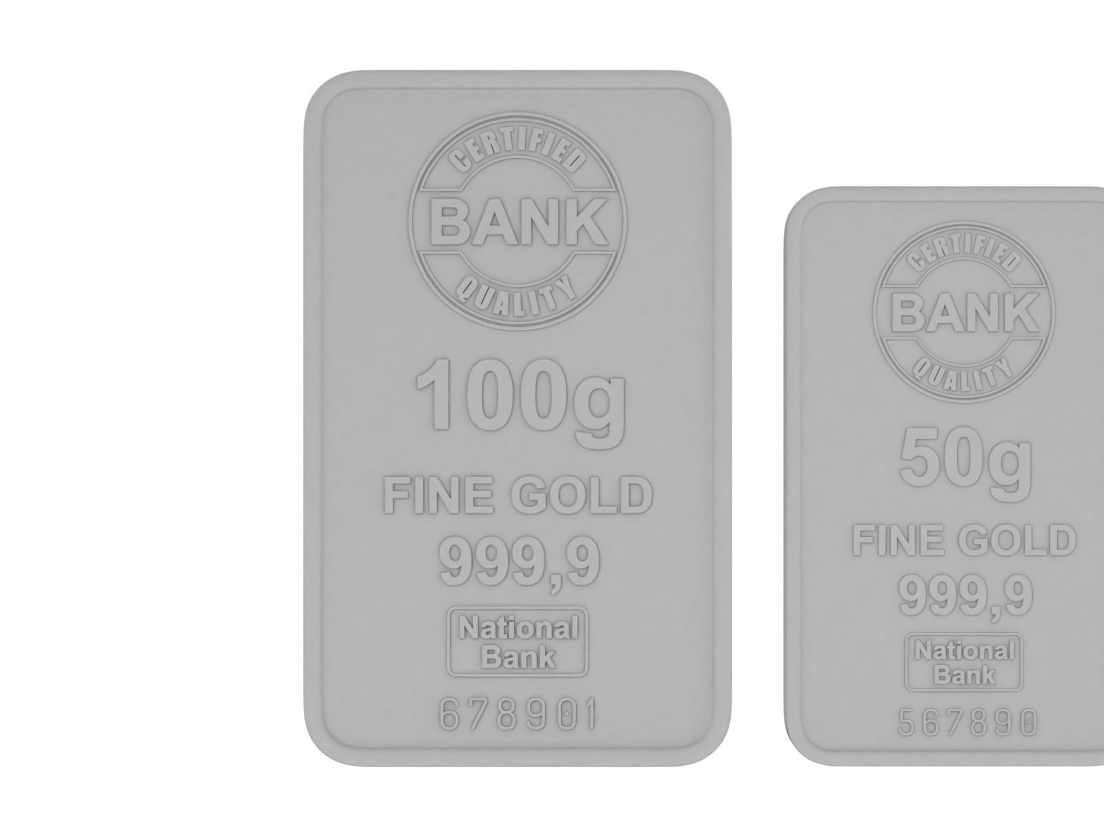 Gold Bars 3D model_8