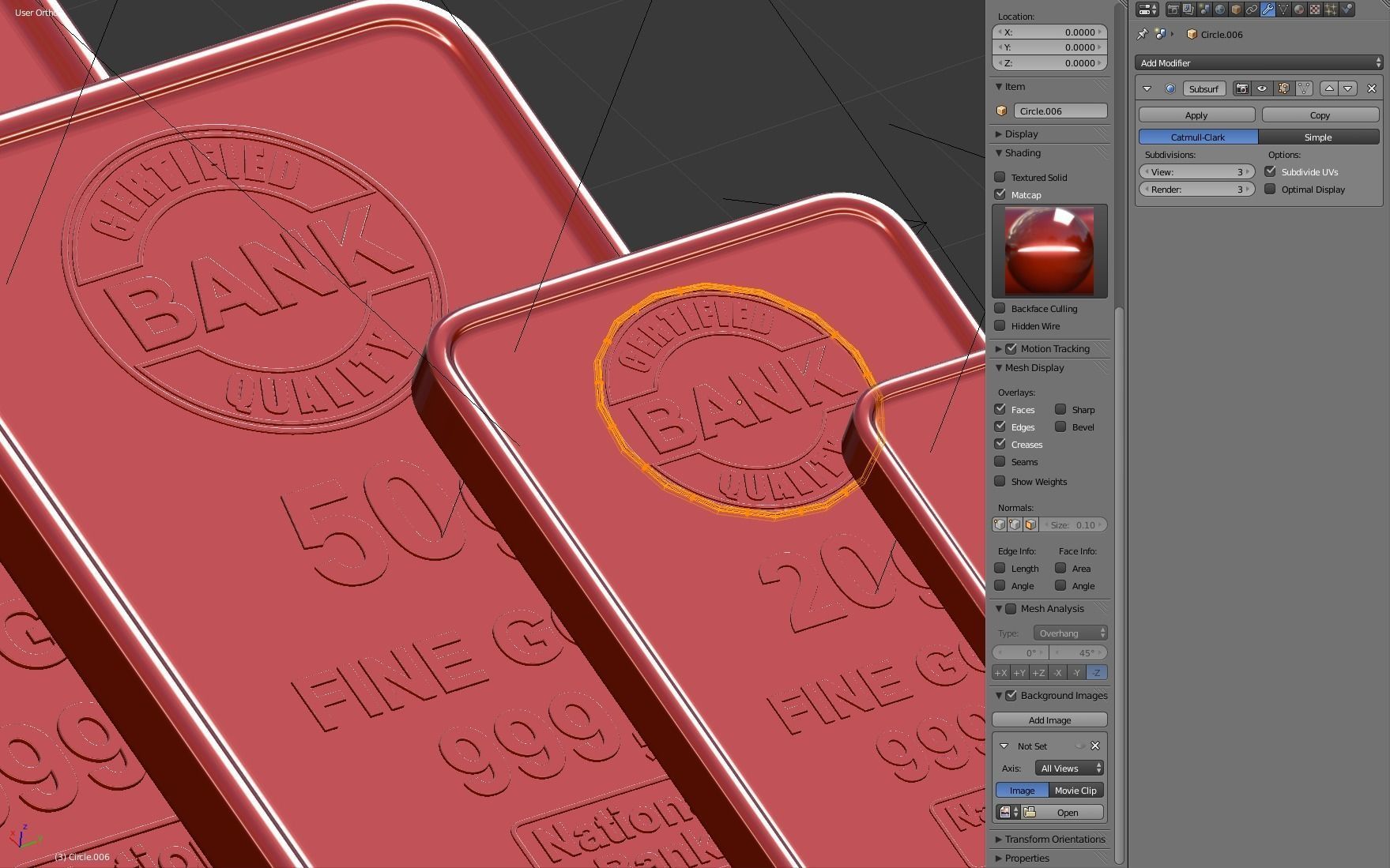 Gold Bars 3D model_11