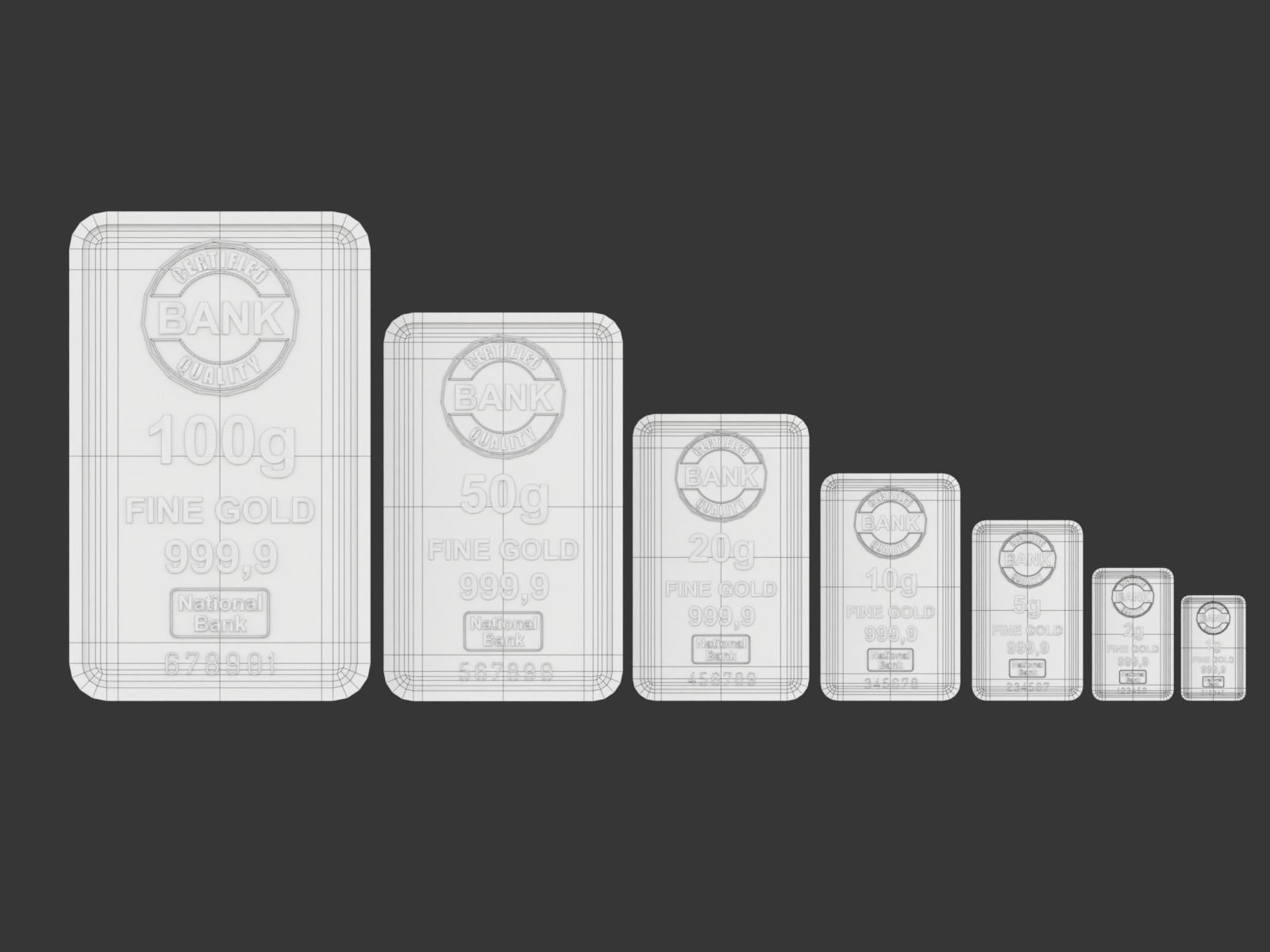 Gold Bars 3D model_19