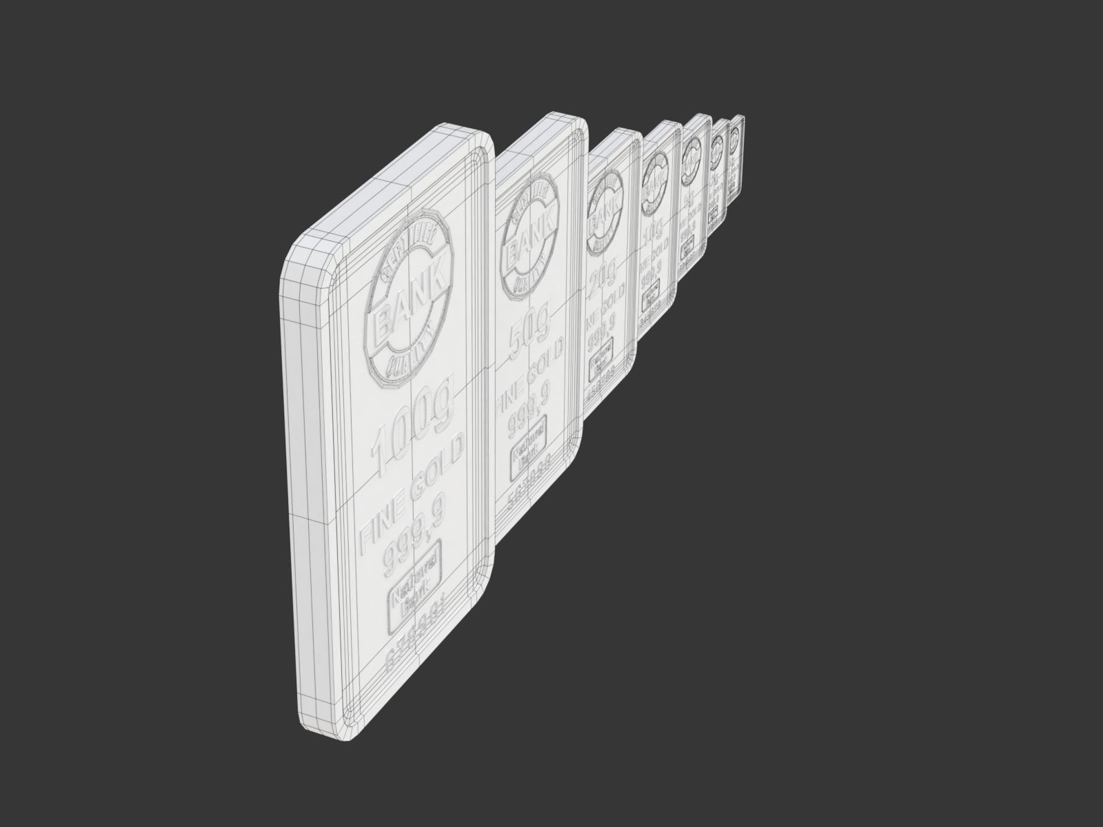 Gold Bars 3D model_20