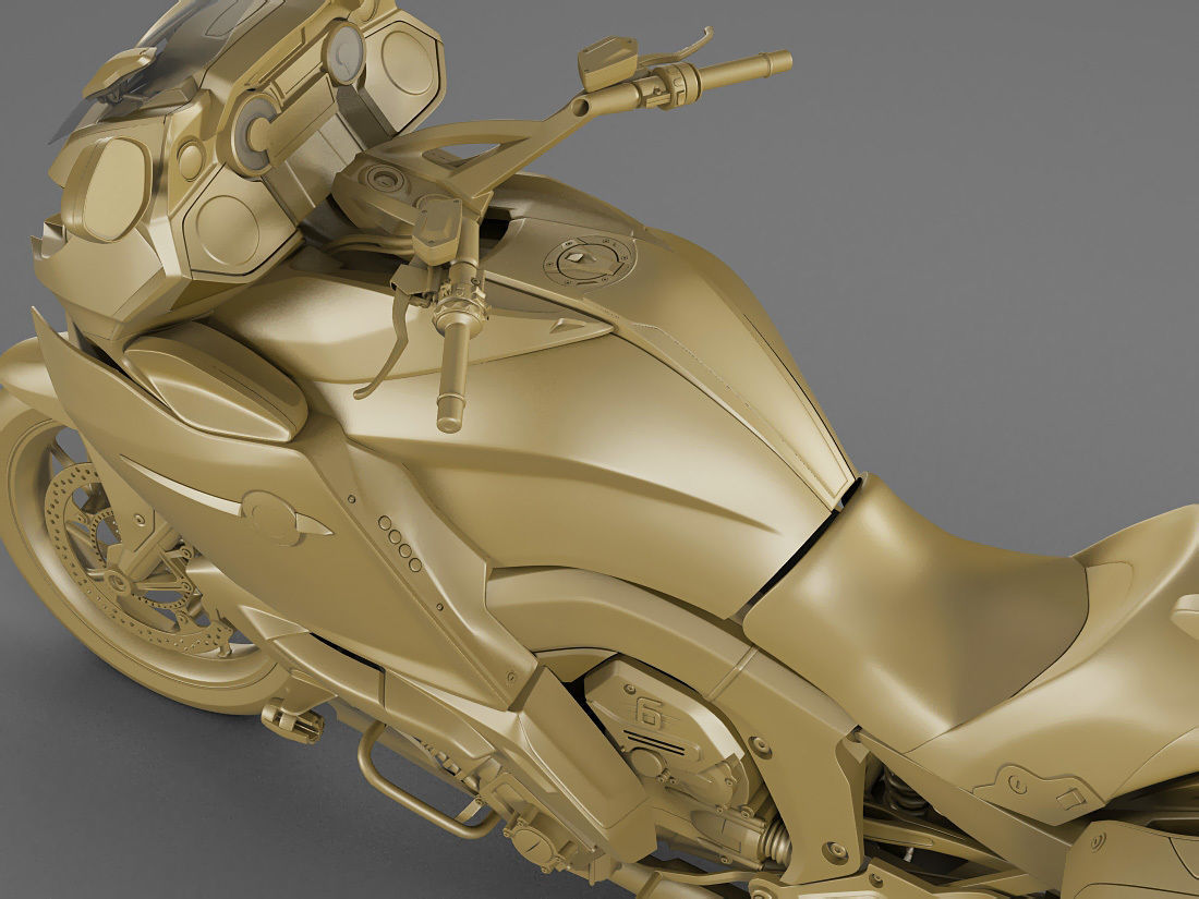 Generic Touristic Motorcycle 3D model_22