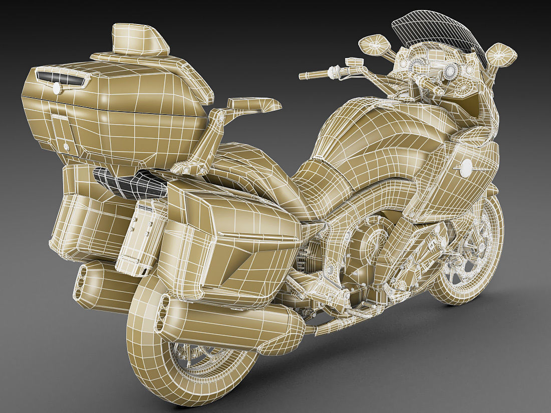 Generic Touristic Motorcycle 3D model_25