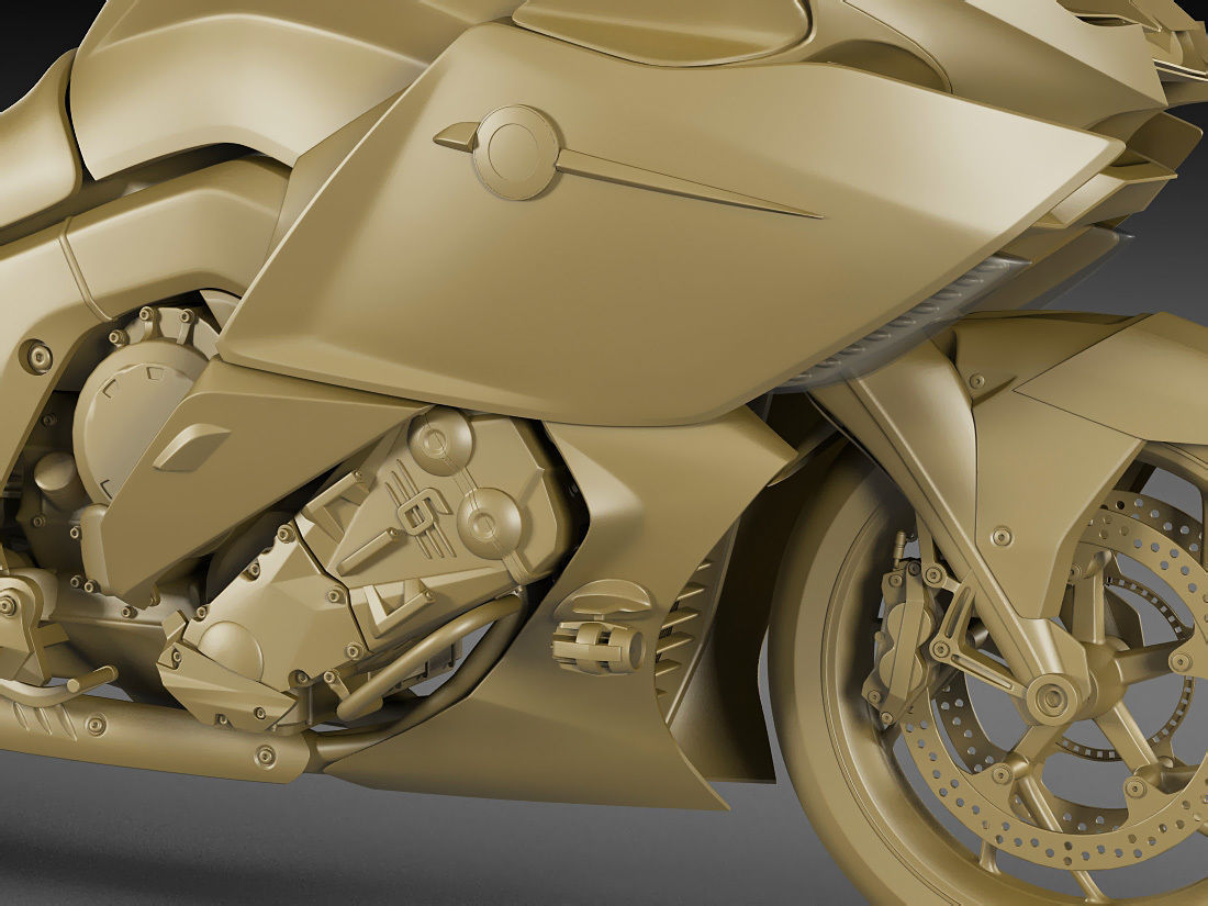Generic Touristic Motorcycle 3D model_21