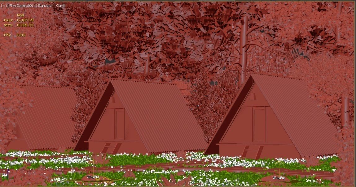 Forest House CG V-Ray 3D model_2