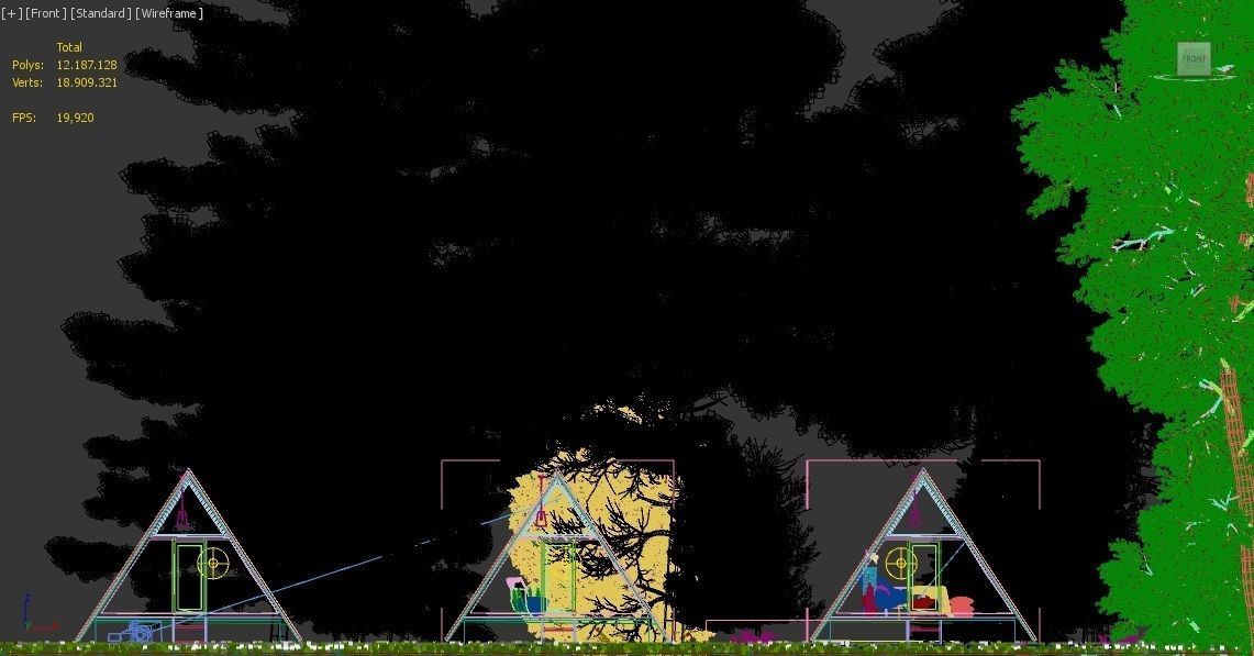 Forest House CG V-Ray 3D model_3