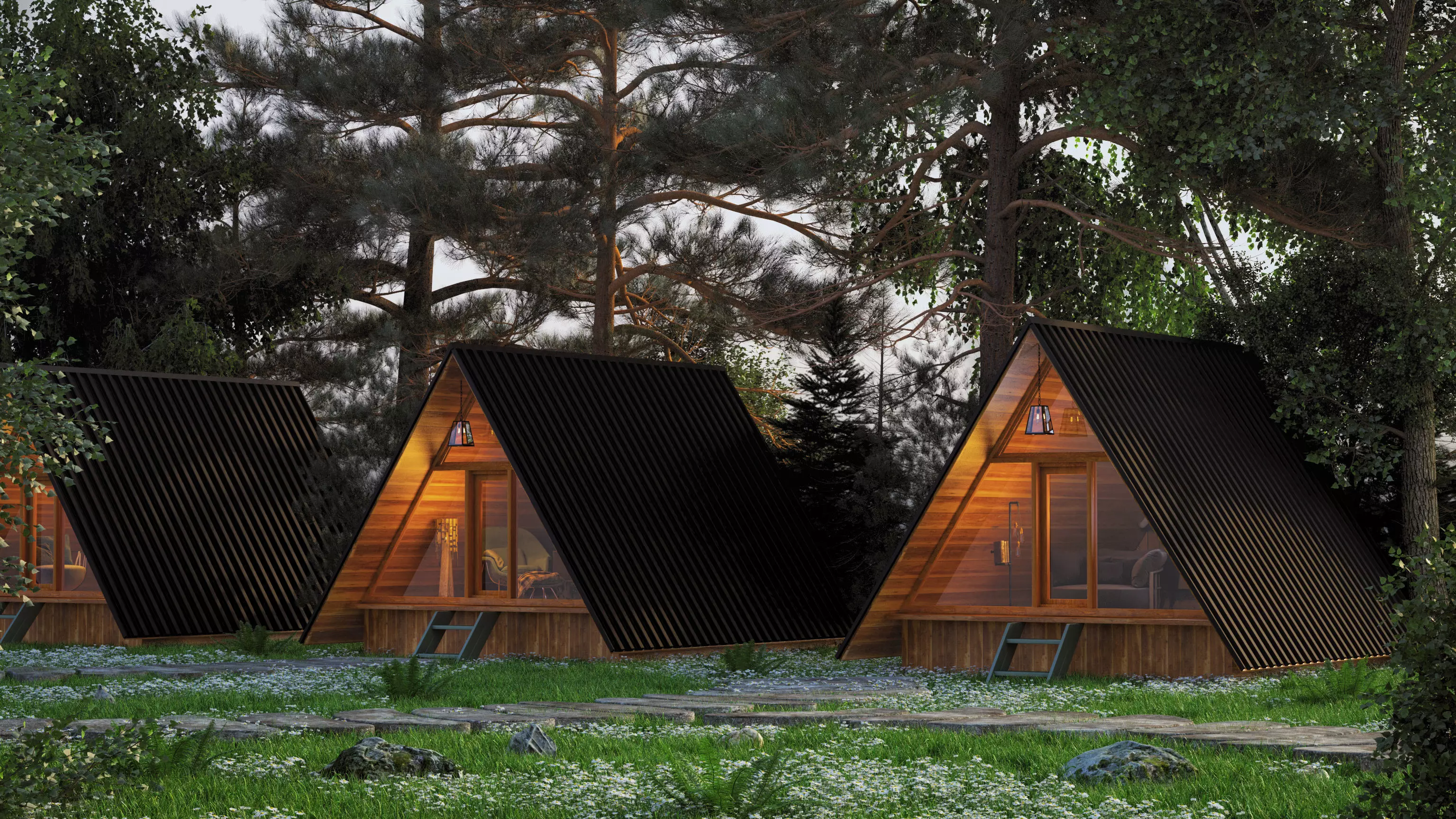 Forest House CG V-Ray 3D model_0