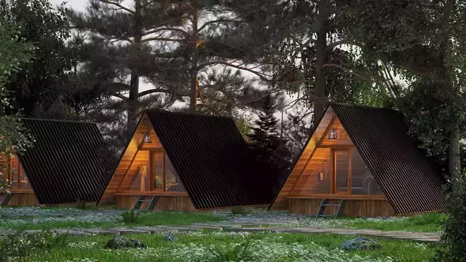 Forest House CG V-Ray