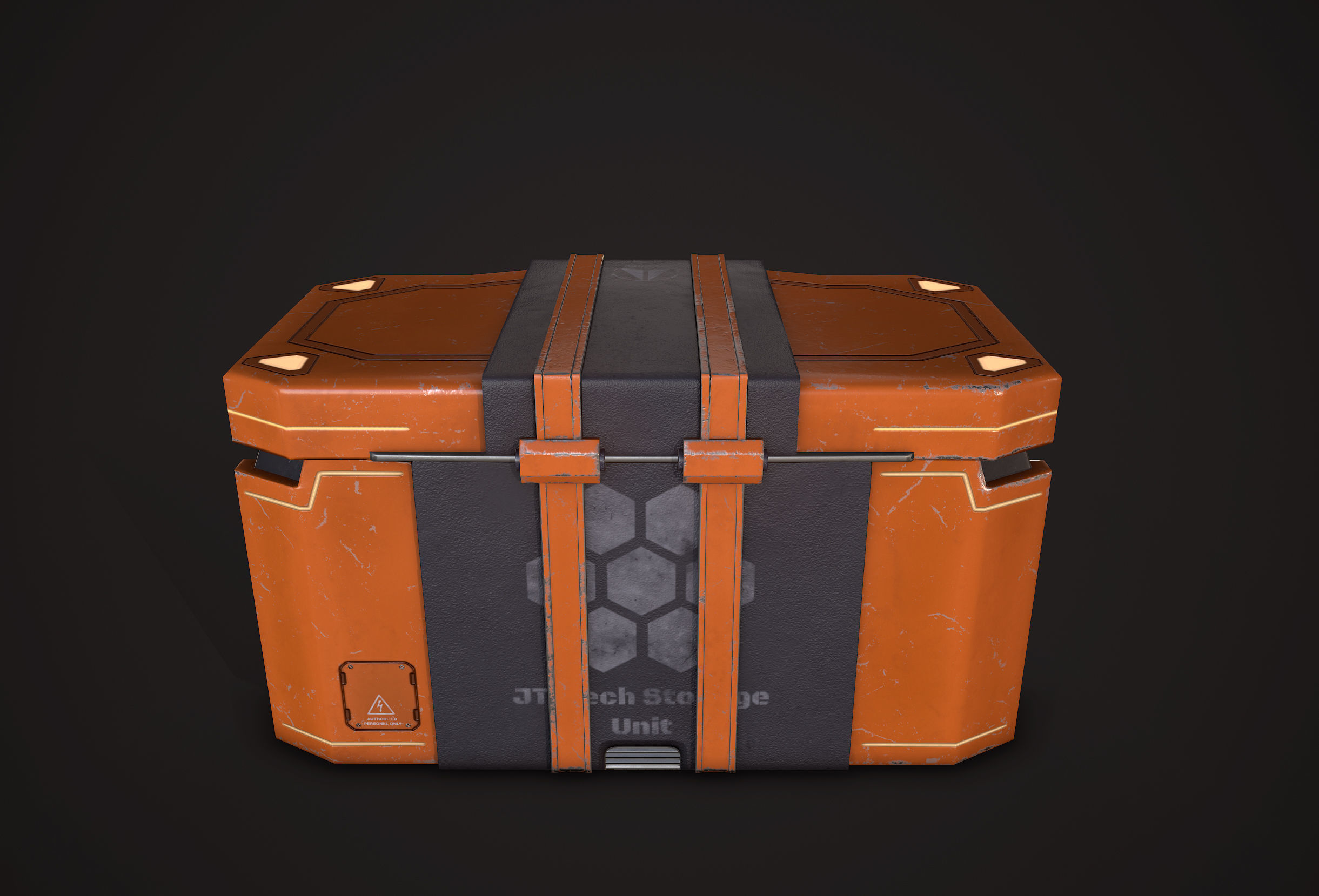 Sci-Fi Crate Low-poly 3D model_2