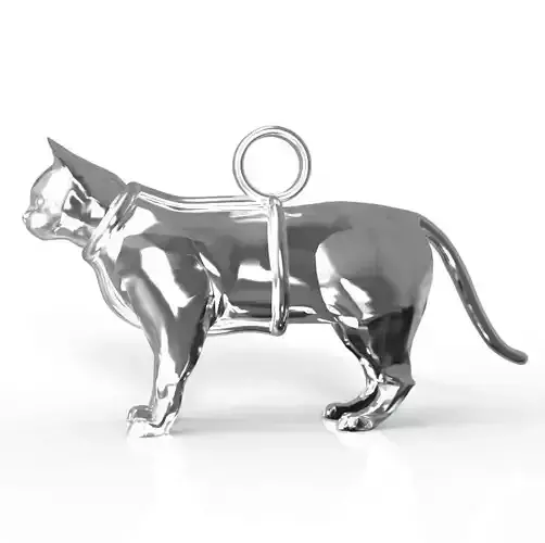 Calico 3D  Cat Anatomy Necklace Animal 