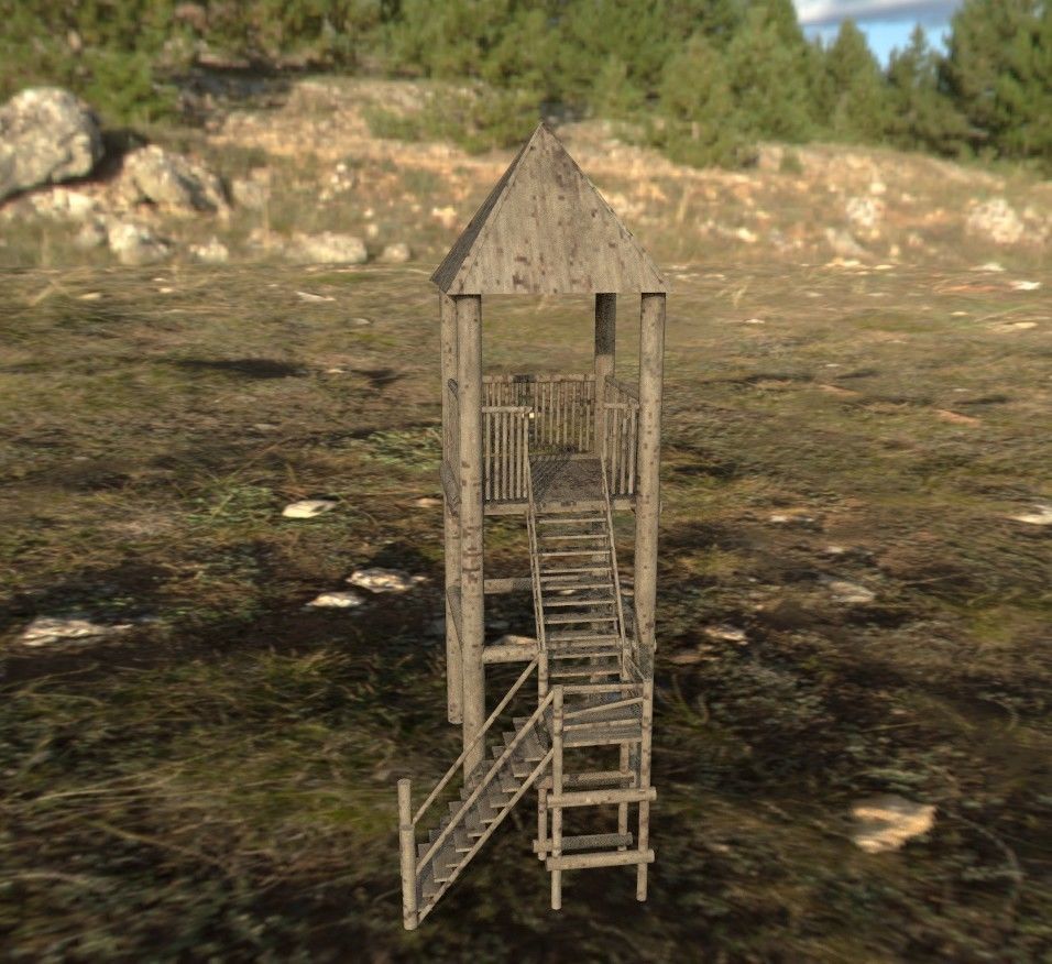 guard tower Low-poly 3D model_6