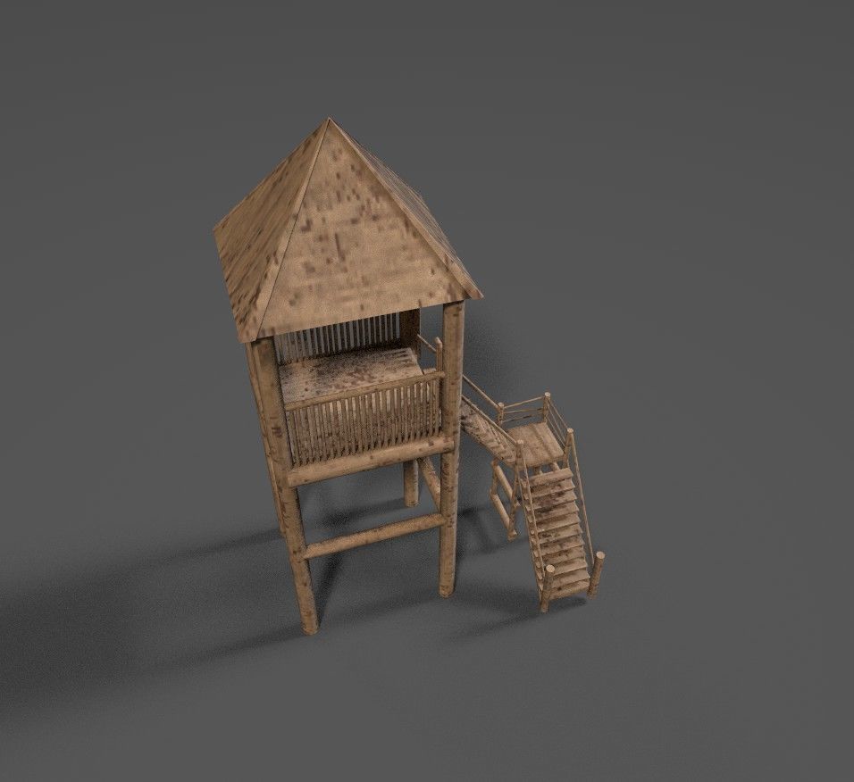 guard tower Low-poly 3D model_8