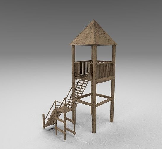 guard tower Low-poly 3D model