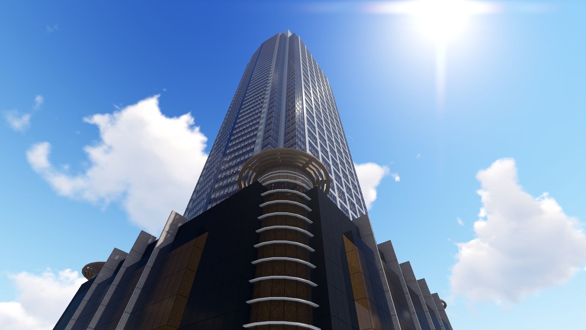 tower 1 Low-poly 3D model_5
