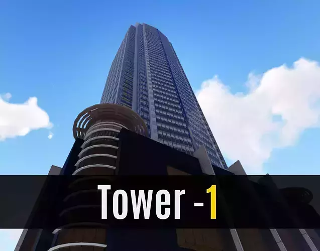 tower 1 Low-poly 3D model