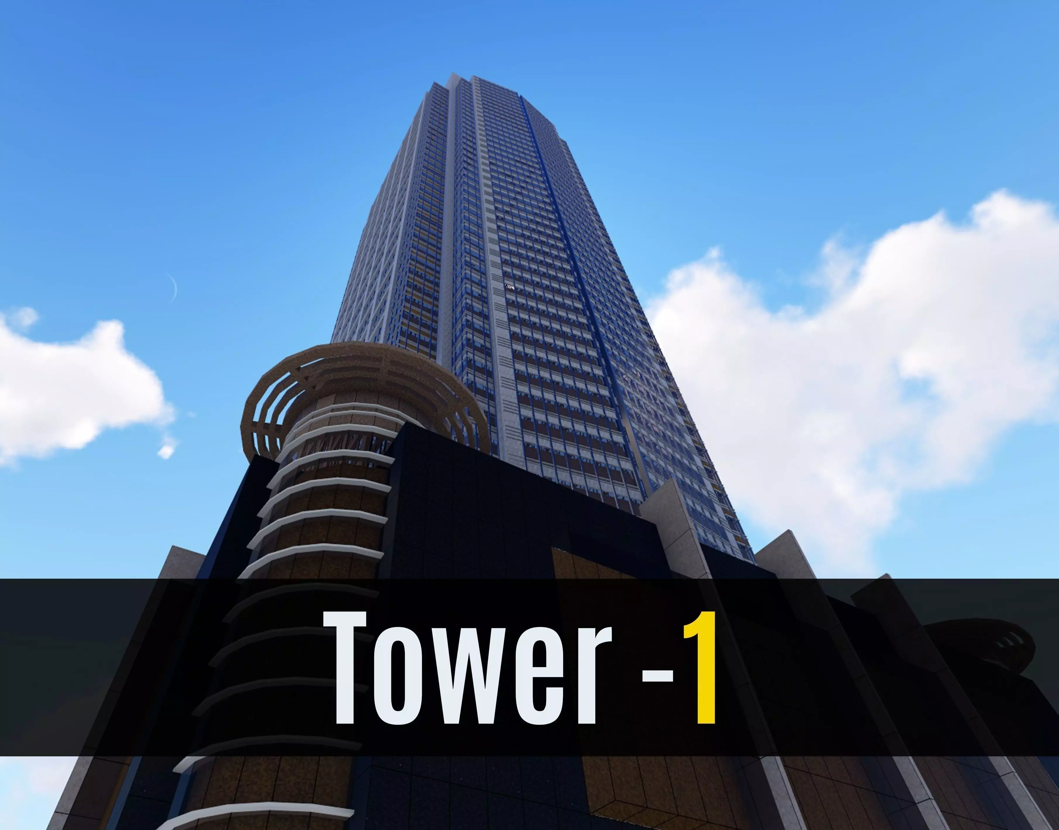 tower 1 Low-poly 3D model_0