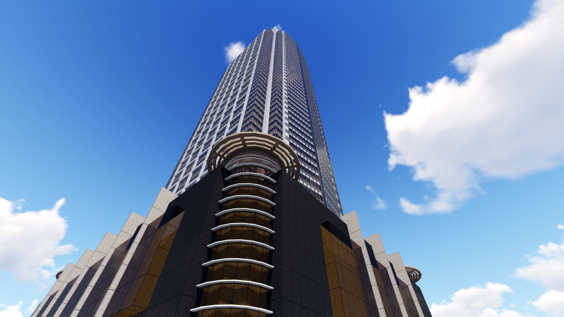 tower 1 Low-poly 3D model_3