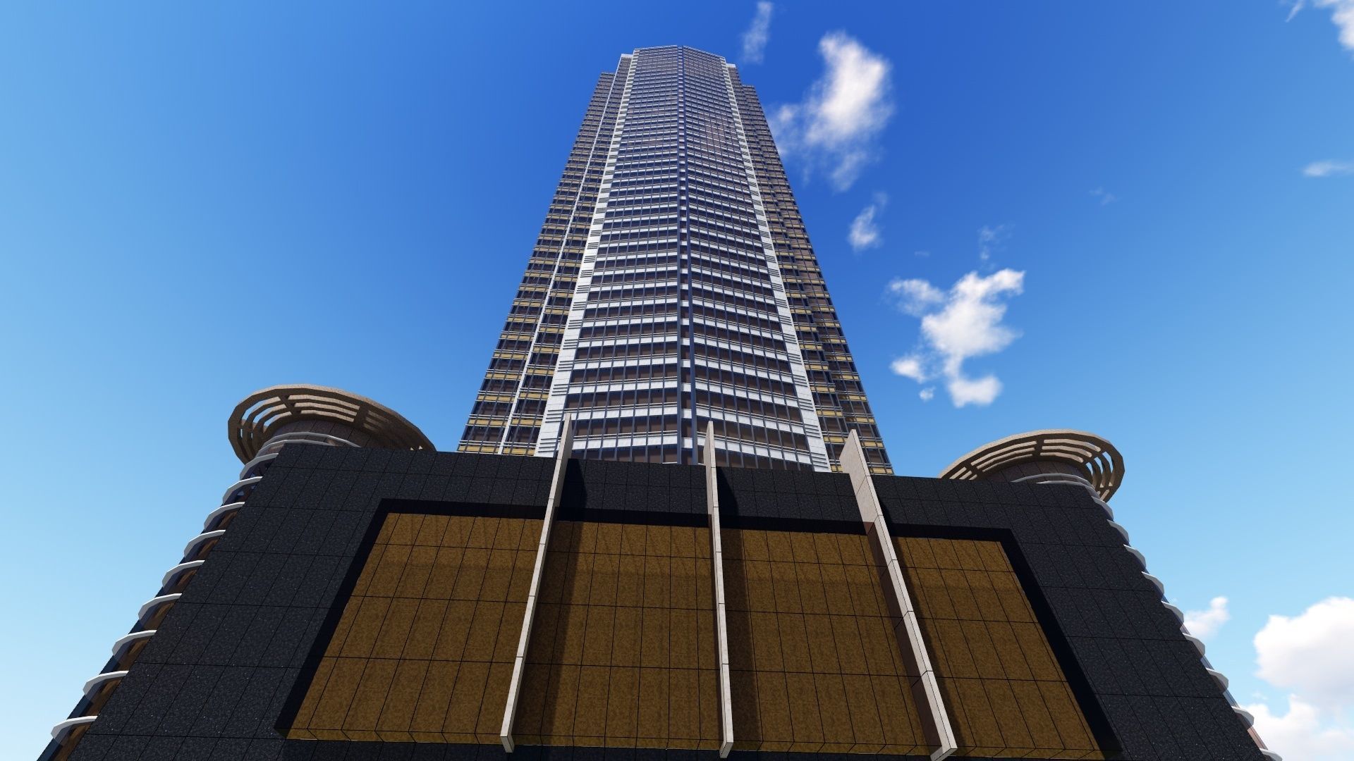 tower 1 Low-poly 3D model_4