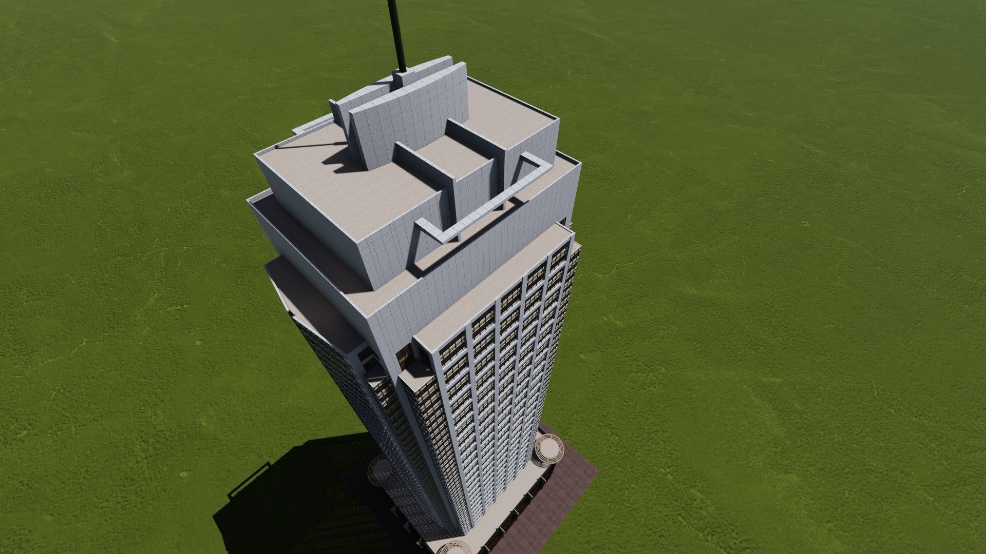 tower 1 Low-poly 3D model_12