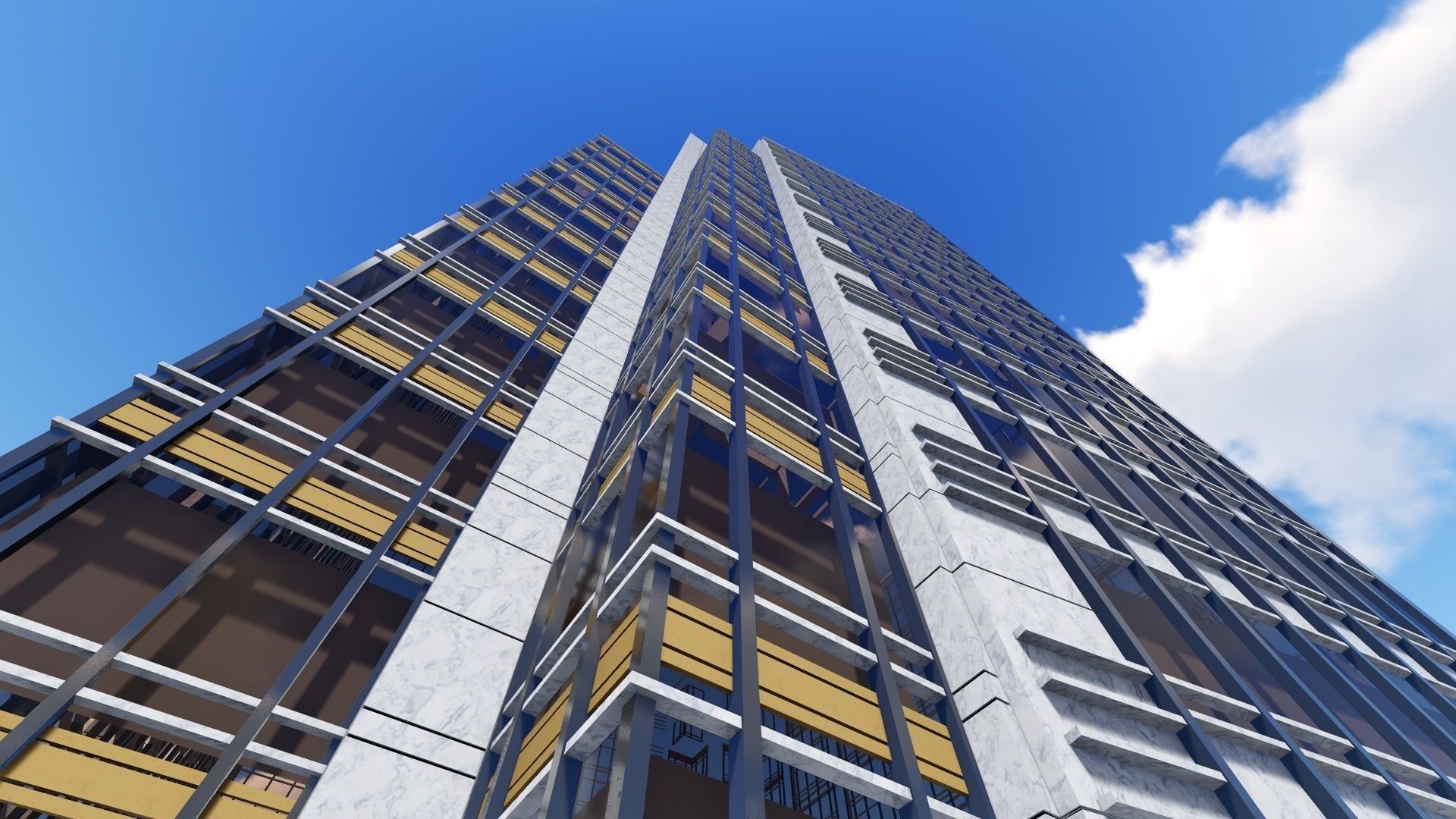 tower 1 Low-poly 3D model_11